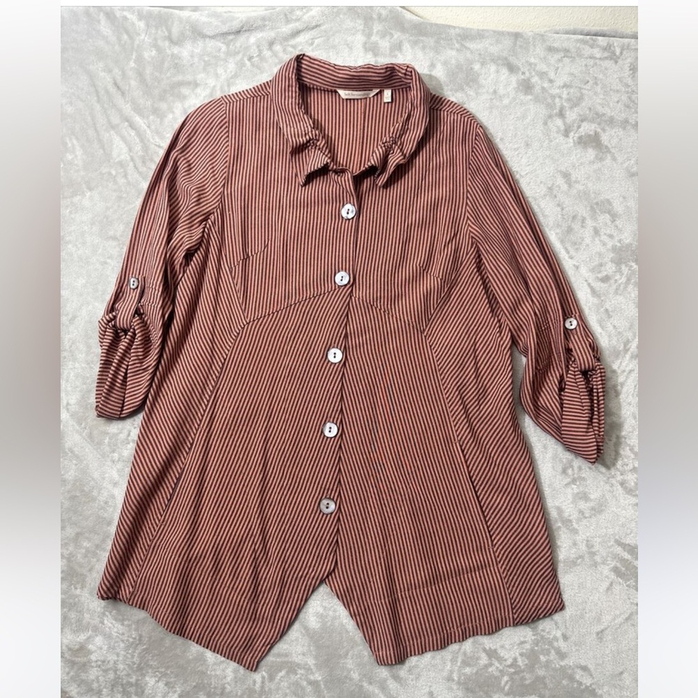 Soft Surroundings Sasha tunic button-down top